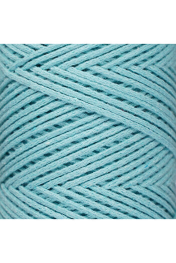Makromecity Premium Koton Pamuk Makrome Ipi Mint 200 gr 150 Metre 2mm Cotton Zincir Makrome Çanta Ipi Supla Ip