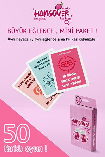 Planet Butik Mini Hangover Set of 2 - Romantic and Girl Girl Drinking Game