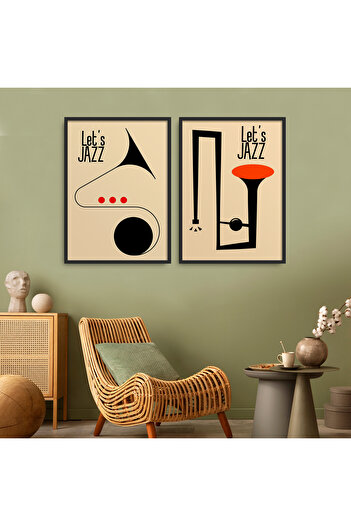 HOMEPACK İkili Set Çerçeveli Tablo Seti Poster Tablo İKİLİ03