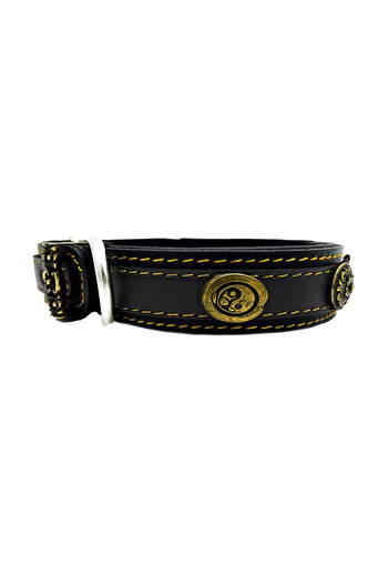 Tasma Market Wolf Head Special Design Leather Dog Collar