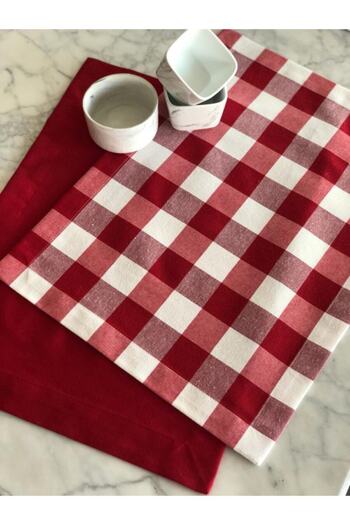 LUFA HOME 4-Piece American Service - Flat and Plaid Combination