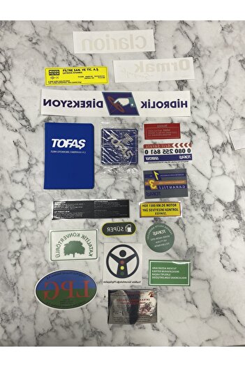 Çınarotoaksesuaretiket Set de etichete Tofaş Nou 18 bucăţi - Set de etichete Tofaş - Set de etichete Tofaş Imprimare de calitate 1