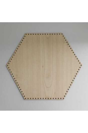 firdevsi hobi wooden basket, tray mat- hexagonal-33cm-1 piece- available in all colours