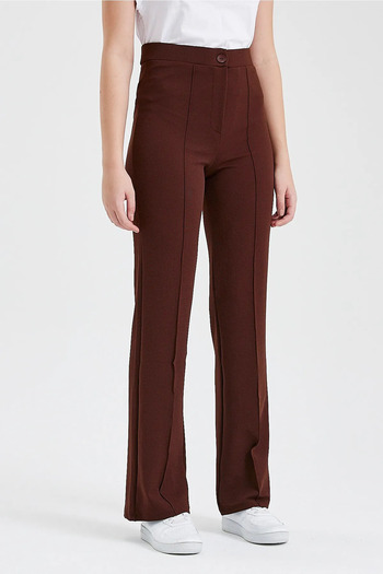 HAKKE Women's High Waist Gathered Flared Leg Palazzo Pants