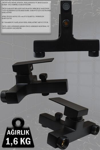 tesitay Black Bathroom Sink Kitchen Faucet Robot Shower Set and Accessories Heavy Square Faucets Fixture