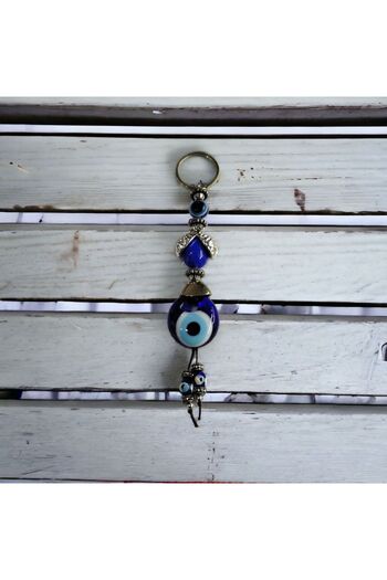 Mixperi Ladybug Keychain in Evil Eye Beaded Gift Box