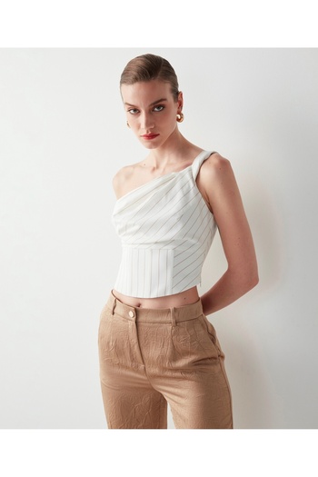 İpekyol Trousers with Textured Snap Accessories