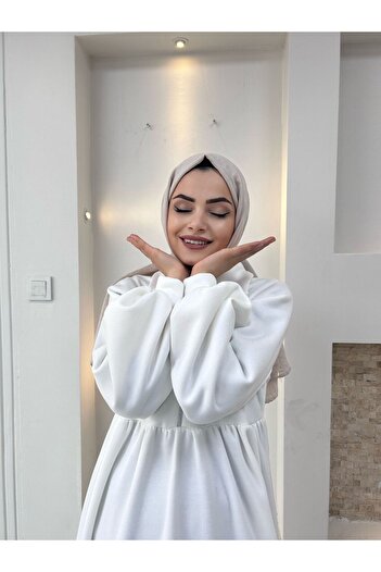 moda zeynaa Önü fermuarlı 3 iplık elbise