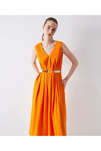 İpekyol Colorblock belted midi dress