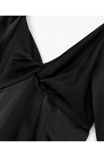 Machka V-neck gathered dress