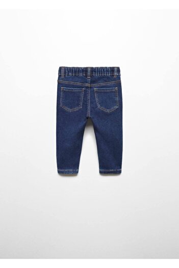 MANGO Baby Beli bağcıklı jean pantolon