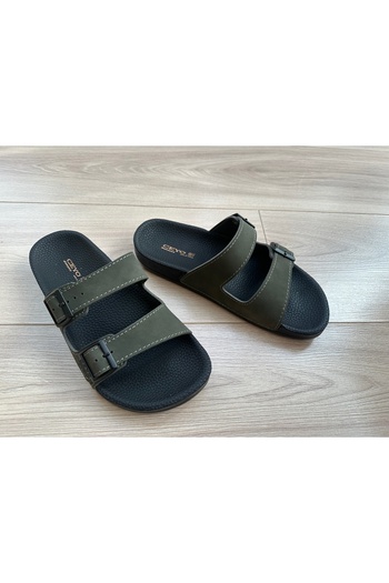 Ceyo ΠΑΝΤΟΦΛΕΣ UNISEX KHAKI ΠΡΑΣΙΝΟ ΧΡΩΜΑ ΔΙΠΛΗ ΖΩΝΗ ΟΡΘΟΠΕΔΙΚΗ ΣΟΛΑ BAHAMA-10 BIRKENSTOCK ΜΟΝΤΕΛΟ