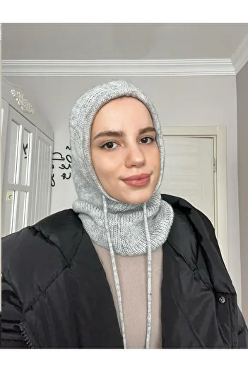 KÜÇÜK EW Балаклава з трикотажною в'язкою | Шапка з капюшоном на шнурку