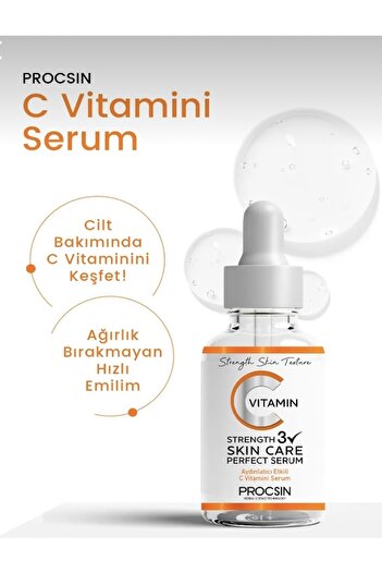 PROCSIN Vitamin C Brightening and Tone Equalizing Treatment Serum 20ml