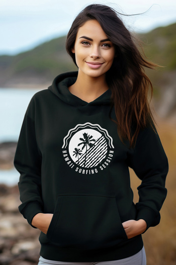 ADA BEBEK ÇOCUK Γυναικεία φούτερ με κουκούλα σε στυλ Hawaii Surfing Session