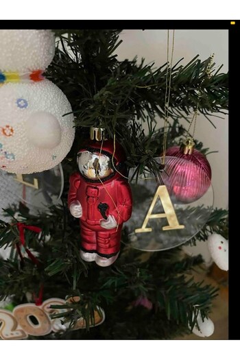 Masalsı Concept Christmas Pine Tree Decoration New Year Tree Ornament with Initials - Gold Initial New Year Ornament