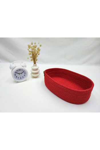 Meryemce Ev Tekstili Red Bread Basket