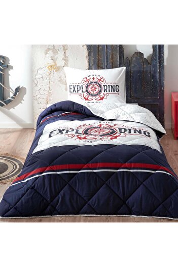 Store Ruben Quilt Set Navy Blue Single