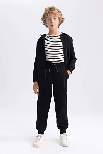 DeFacto W0773A6/Bk81 Defacto Boy's Tracksuit Bottom Black