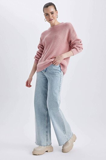 DeFacto H6905AZ/BR86 Pulover Defacto pentru femei ROSE