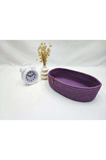 Meryemce Ev Tekstili Purple Bread Basket
