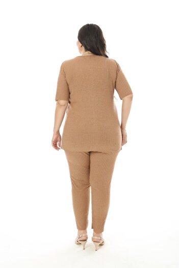 ModaSehle Women's Short Sleeve, Elastic Waist, Slit, Comfortable, Double Camisole Suit