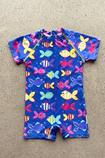 Starinci Mayo Children's Swimming Jumpsuit - Swimsuit Fish Pattern