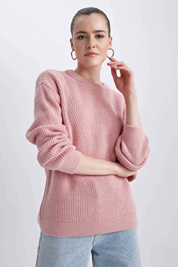 DeFacto H6905AZ/BR86 Pulover Defacto pentru femei ROSE