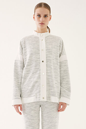 Perspective Germaine Gray Melange Color Women's Tracksuit Coat