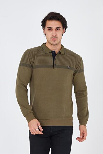 Rey Polo 1252 POLO NECK PRINTED SELANIC SWEATER