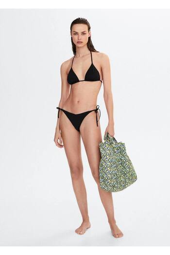 MANGO Woman Κλασικό πάτο μπικίνι με λεπτομέρεια γραβάτας