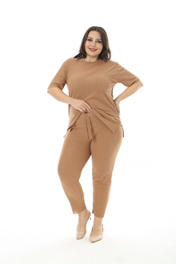 ModaSehle Women's Short Sleeve, Elastic Waist, Slit, Comfortable, Double Camisole Suit