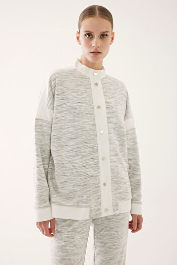 Perspective Germaine Gray Melange Color Women's Tracksuit Coat
