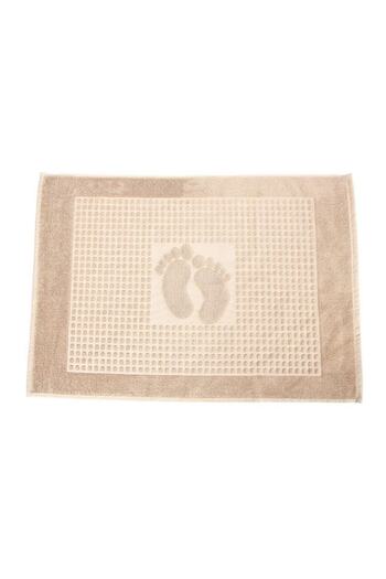 Özdilek Beige Towel Doormat with Footprints