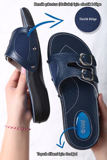 Khayt Melli Anatomical Orthopedic Heel Spur Recommended Gel Sole Daily Women's Slippers