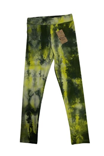 Timi Kids Girl's Green Unprinted Batik Seasonal Long Tights
