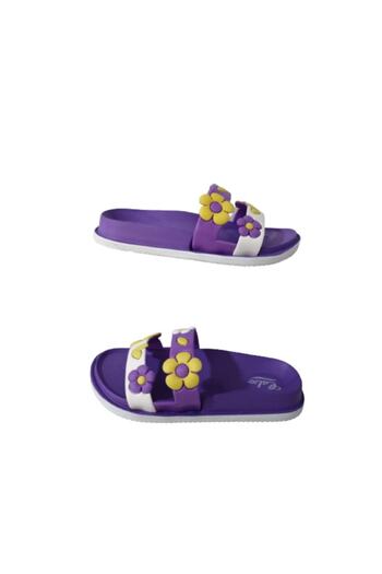 Calx Ca0185-020 Papuci de mers zilnic cu flori liliac pentru fete