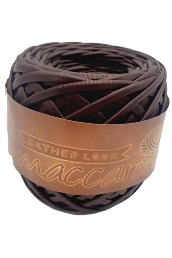 maccaroni yarn Αξεσουάρ τσάντας Σκούρο καφέ Χρώμα Δερμάτινο σχοινί