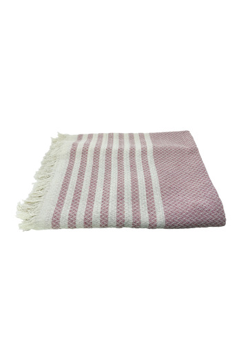 INTER Z Knitted Patterned Fringed Single Duvet Cover 170x220 Cm