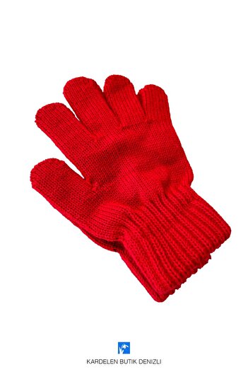 Kardelen Butik Denizli Full Finger Children's Orlon Gloves (Ages 5-8)