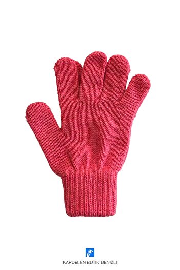 Kardelen Butik Denizli Full Finger Children's Orlon Gloves (Ages 5-8)