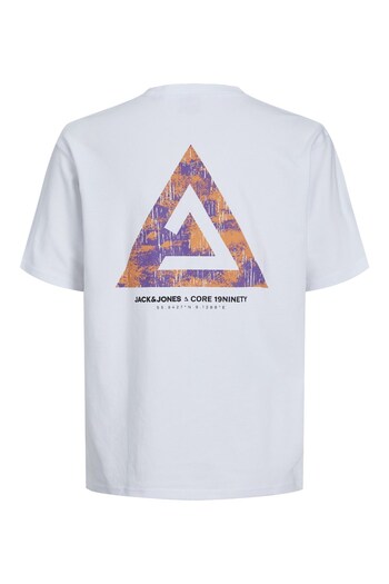 Jack & Jones Jack&Jones Crew Neck Large Size Men's White T-Shirt12257373