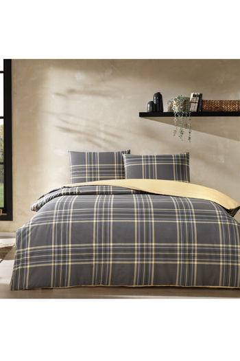 Taç Aspen Anthracite - Single Ranforce Duvet Cover Set