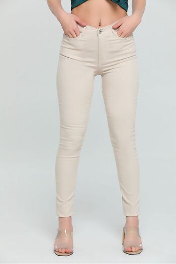 LAMİRA Stone Skinny Narrow Leg High Waist