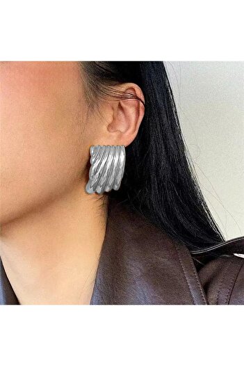 BAHELS Silver Plate Model Hailey Earrings
