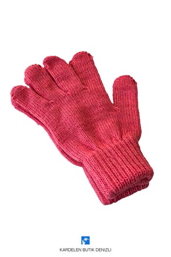Kardelen Butik Denizli Full Finger Children's Orlon Gloves (Ages 5-8)