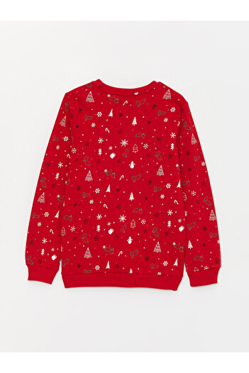 LC Waikiki Crew Neck karácsonyi témájú hosszú ujjú fiú pulóver