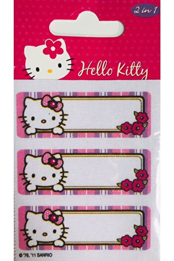 Hello Kitty Ετικέτα σχολικής στολής από ύφασμα (2) με φιγούρα που κολλάει με σίδερο