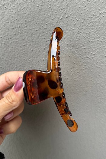 TAKIŞTIR Kahverengi Leopar Desenli Mandal Toka
