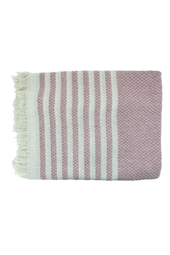 INTER Z Knitted Patterned Fringed Single Duvet Cover 170x220 Cm
